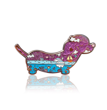 MOZOMOZO もぞもぞ Enamel Pin – Adventure Pooch
