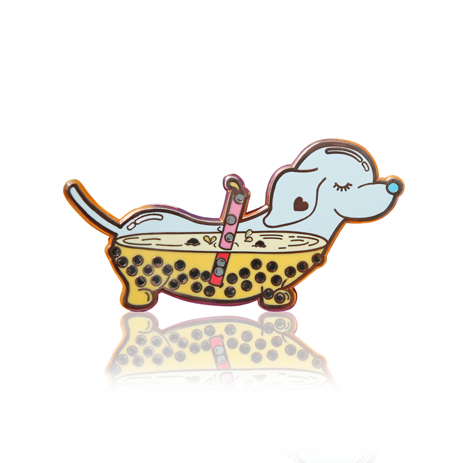 MOZOMOZO もぞもぞ Enamel Pin -PaopaoTea Pooch